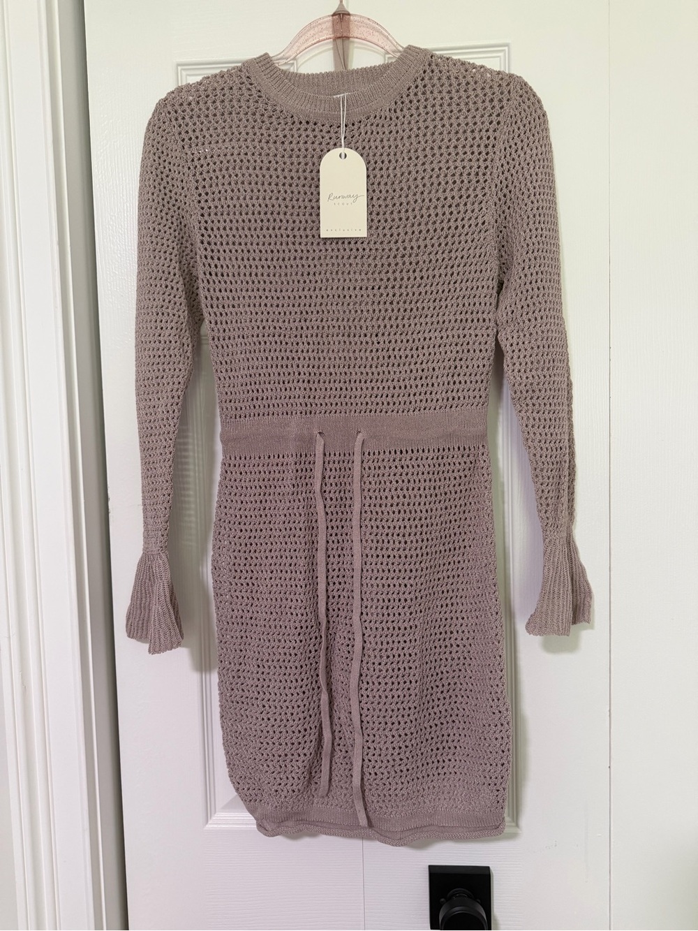 Runaway Knit Mini Dress in Taupe